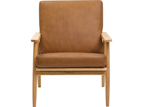 Moe's Home Brown Leather Accent Chair