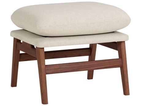 Moe's Home Asta Sand Beige Upholstered Ottoman