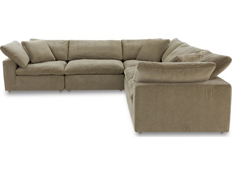 Moe's Home Terra Classic Green Upholstered Sectional Sofa