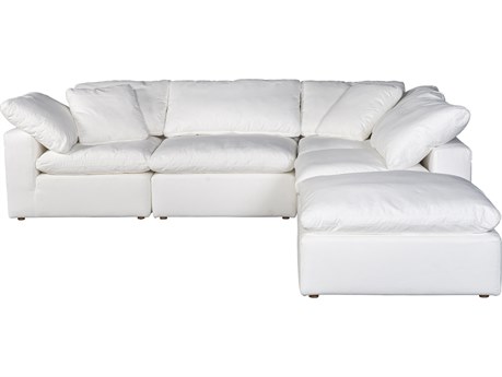 Moe's Home Terra White Upholstered Sectional Sofa
