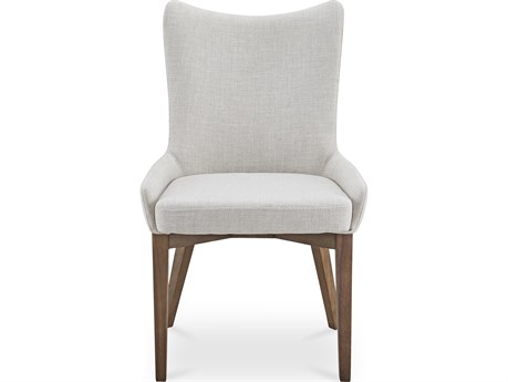 Moe's Home Potter Rubberwood Beige Upholstered Armless Dining Chair
