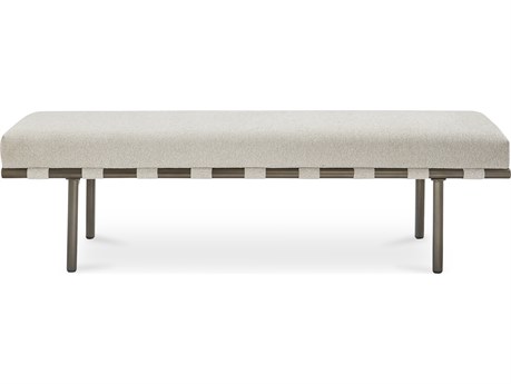 Moe's Home Carson Beige Upholstered Accent Bench