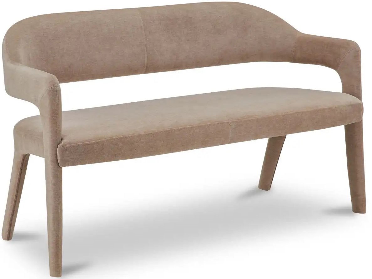 Martens Camel Upholstered Dining Bench