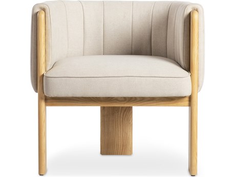 Moe's Home Sofi White Fabric Accent Chair