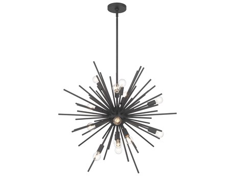 Minka Lavery Bessel 15-Light Coal Black Sputnik Pendant