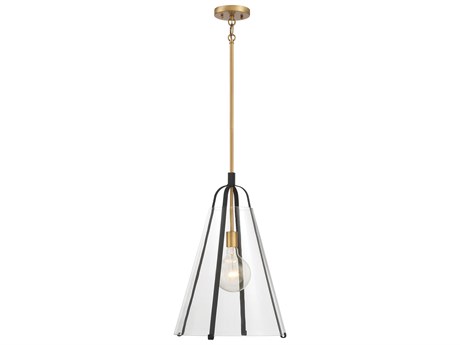 Minka Lavery Paxos 1-Light Legacy Brass Sand Coal Pendant