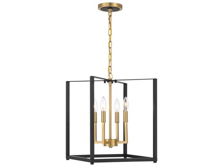 Minka Lavery Colwick 4-Light Coal Black Signature Brass Pendant