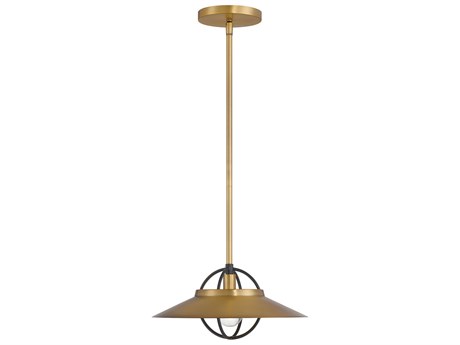 Minka Lavery Newburie 1-Light Legacy Brass Dark Matte Black Globe Mini Pendant