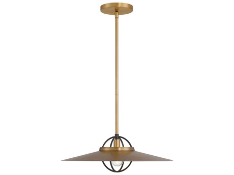 Minka Lavery Newburie 1-Light Legacy Brass Dark Matte Black Globe Pendant