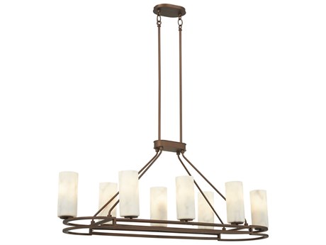 Minka Lavery Buchanan 8-Light Hellenic Bronze Cylinder Linear Island Pendant