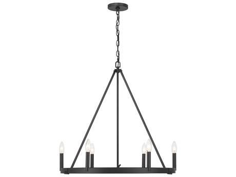 Minka Lavery Dutton 6-Light Coal Black Chandelier