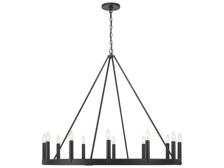 Minka Lavery Dutton 12-Light Coal Black Chandelier