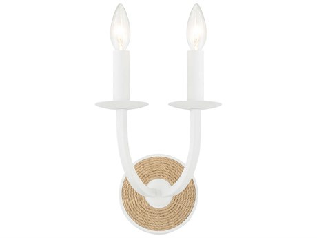 Minka Lavery Lanton 2-Light Sand White Wall Sconce
