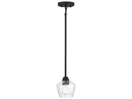 Minka Lavery Camrin 1-Light Coal Black Glass Bell Mini Pendant
