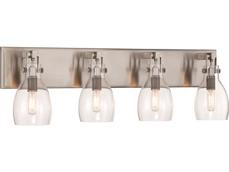 Minka Lavery Tiberia 4-Light Plated Pewter Glass Vanity Light