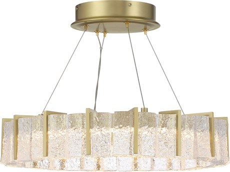 Minka Lavery Sevryn 1-Light Soft Brass Round Semi Flush Mount