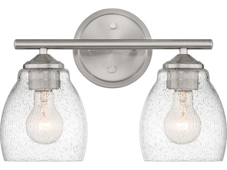 Minka Lavery Winsley 2-Light Brushed Nickel Glass Vanity Light