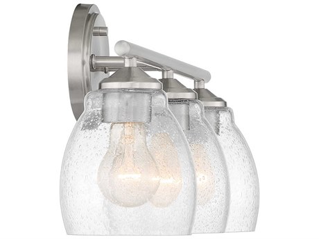 Minka Lavery Winsley 3-Light Brushed Nickel Glass Vanity Light