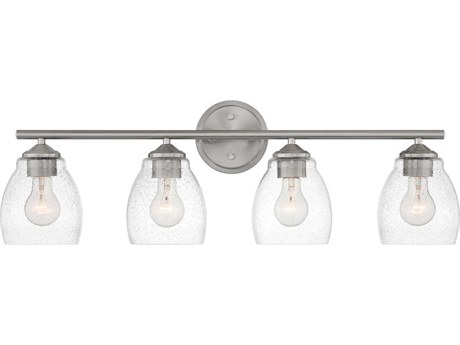 Minka Lavery Winsley 4-Light Brushed Nickel Glass Vanity Light