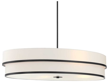 Minka Lavery Cascade 4-Light Coal Black Linear Island Pendant