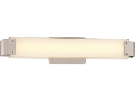 Minka Lavery Round-a-bout 1-Light Brushed Nickel Glass LED Vanity Light
