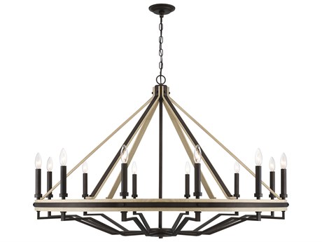 Minka Lavery Sonoma 12-Light Dark Bronze Candelabra Chandelier