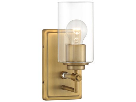 Minka Lavery Binsly 1-Light Antique Noble Brass Wall Sconce