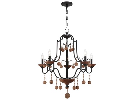 Minka Lavery Colonial Charm 5-Light Old World Bronze Walnut Brown Candelabra Chandelier