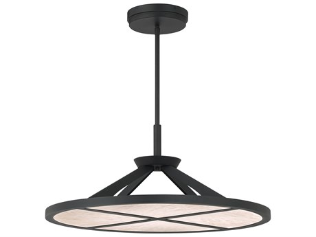 Minka Lavery Stiles Sand Coal Black Round Pendant