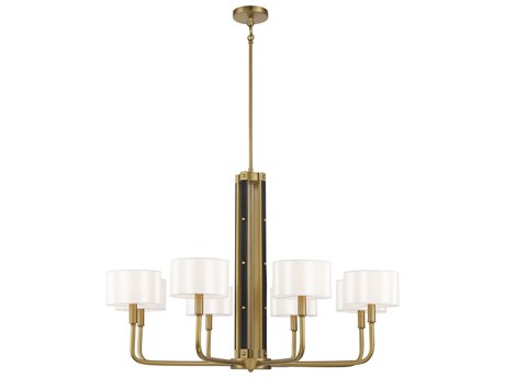Minka Lavery Chelsea 8-Light Soft Brass Black Candelabra Chandelier