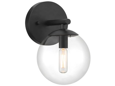 Minka Lavery Auresa 1-Light Coal Black Glass Wall Sconce