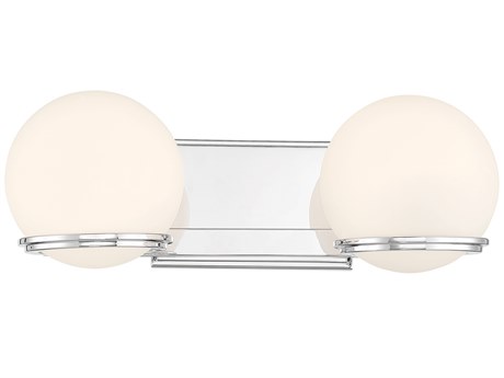 Minka Lavery Hollywood Nights 2-Light Chrome Glass LED Vanity Light