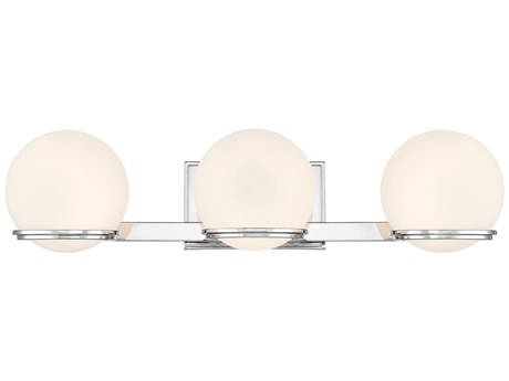 Minka Lavery Hollywood Nights 3-Light Chrome Glass LED Vanity Light