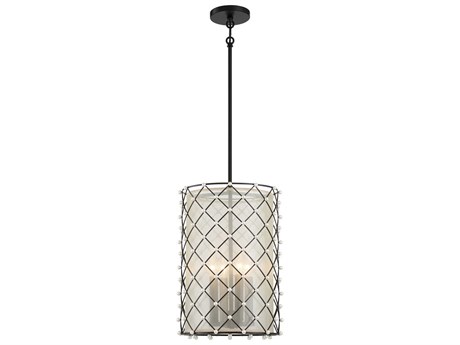 Minka Lavery Sheer Elegance 4-Light Coal Black Mini Pendant