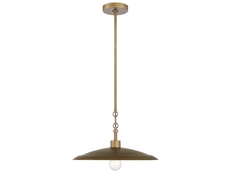 Minka Lavery York 1-Light Natural Brass Dome Pendant