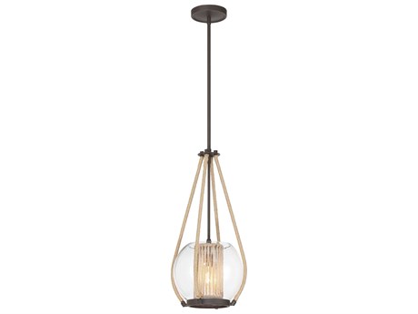 Minka Lavery Stutterhein 1-Light Sand Bronze Glass Mini Pendant