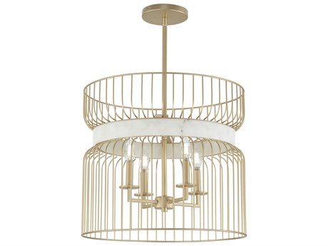 Minka Lavery Park Slope 4-Light Nouveau Gold Pendant