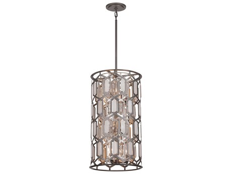 Minka Lavery Hexly 9-Light Bronze Sultry Silver Cylinder Pendant