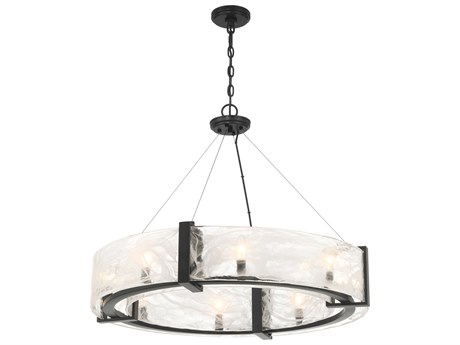 Minka Lavery Cloud Break 8-Light Coal Black Round Pendant