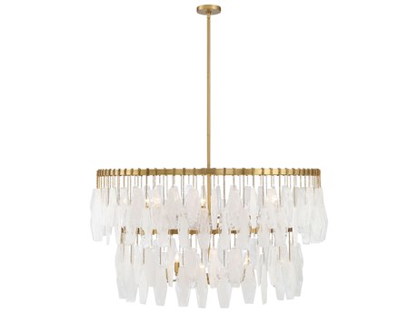 Minka Lavery Willow 14-Light Legacy Brass Round Tiered Pendant