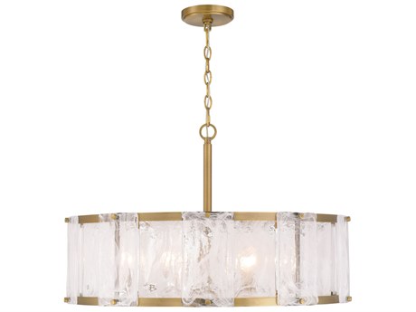 Minka Lavery Veil 6-Light Legacy Brass Drum Pendant