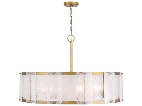 Minka Lavery Veil 10-Light Legacy Brass Drum Pendant