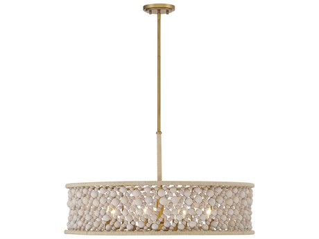 Minka Lavery Horsmore 8-Light Painted Legacy Brass Drum Pendant
