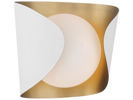 Minka Lavery Flare 1-Light Sand White Wall Sconce