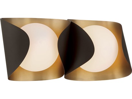 Minka Lavery Flare 2-Light Legacy Brass Dark Bronze Vanity Light