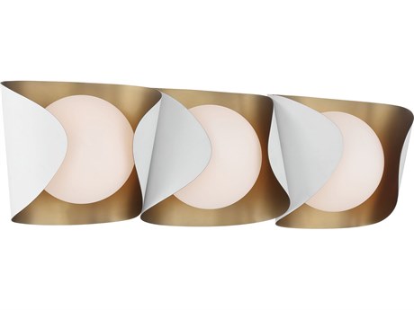 Minka Lavery Flare 3-Light Sand White Vanity Light
