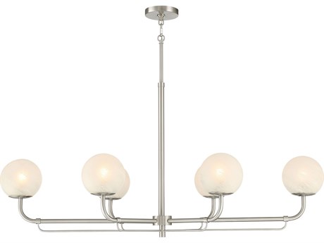 Minka Lavery Whitehall 6-Light Brushed Nickel Globe Island Pendant