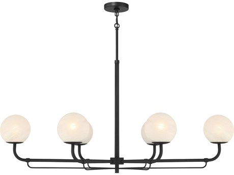 Minka Lavery Whitehall 6-Light Dark Matte Black Globe Island Pendant