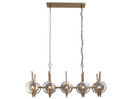 Minka Lavery Into Focus 10-Light Brass Antique Geometric Island Pendant