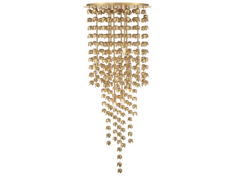 Minka Lavery Ashgrove 8-Light Legacy Brass Tiered Flush Mount